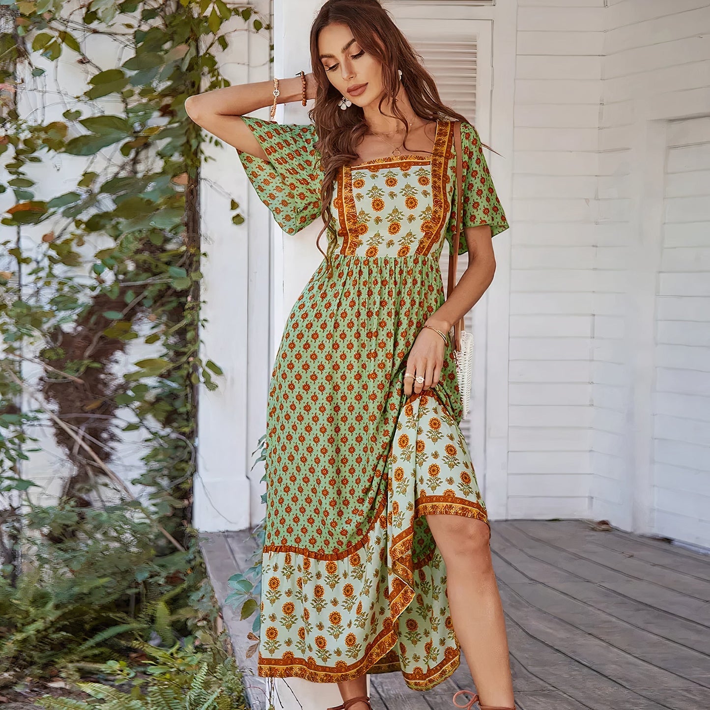 Angelines® | Elegant Vintage Floral Dress