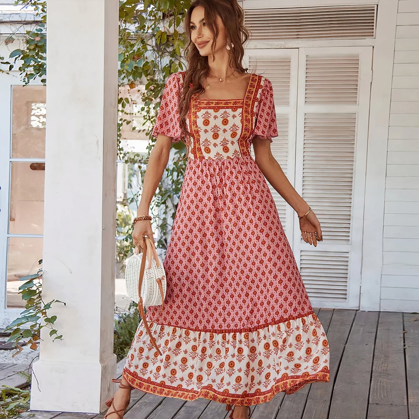 Angelines® | Elegant Vintage Floral Dress