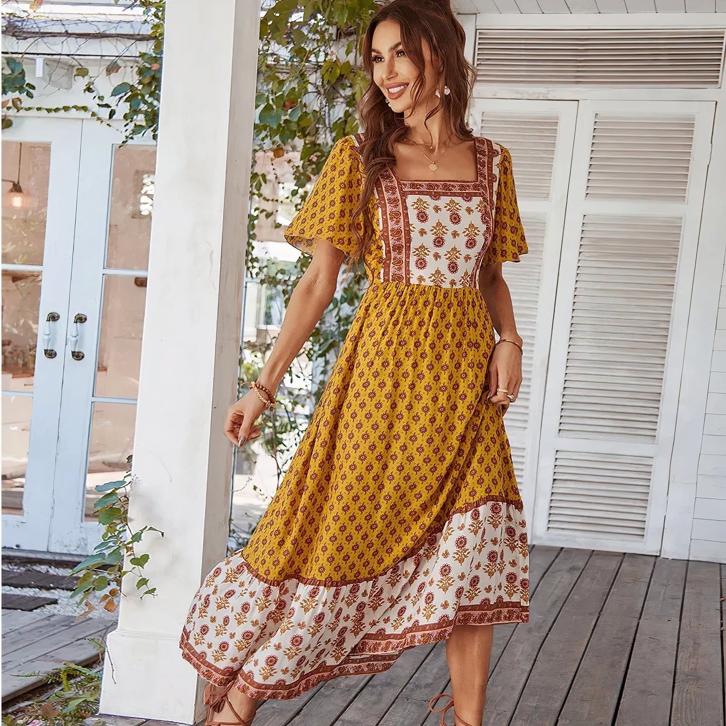 Angelines® | Elegant Vintage Floral Dress