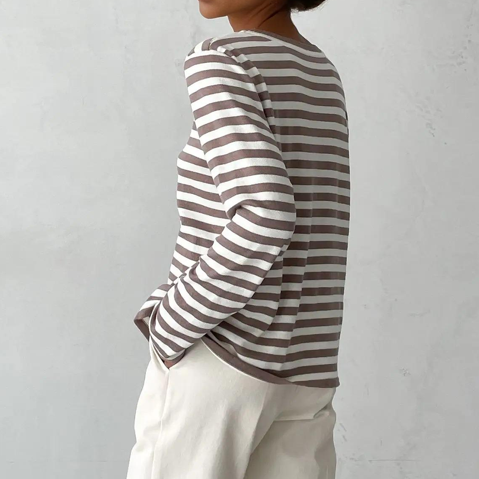 Carmen® | Striped long sleeve blouse for women