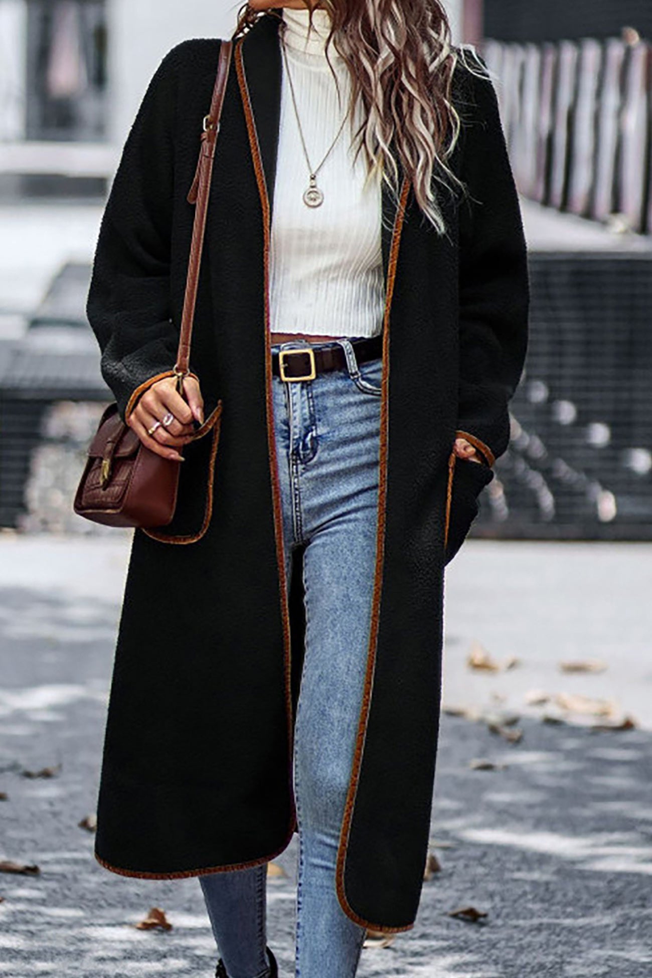 Annelie® | Plush cardigan with lapel pockets
