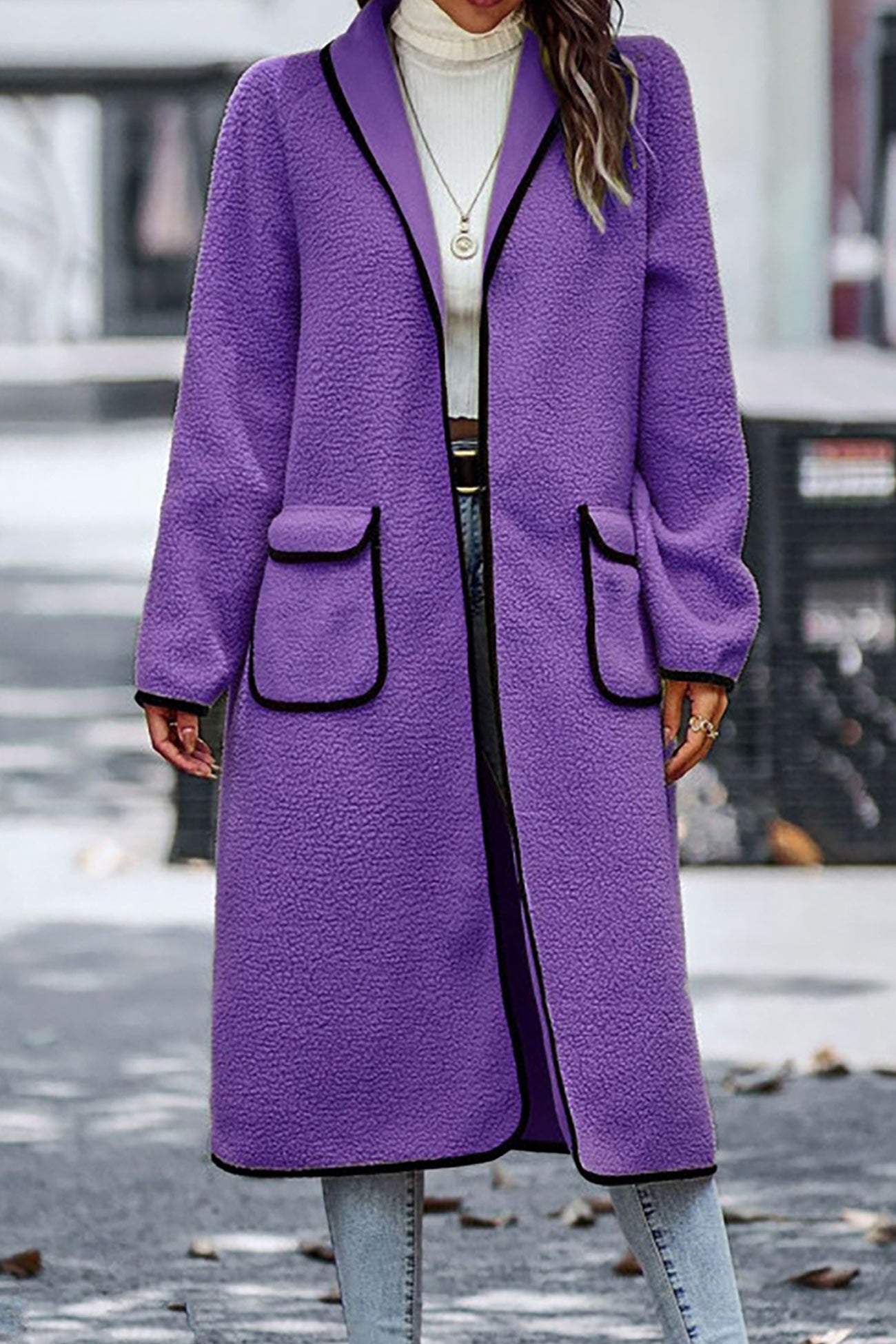 Annelie® | Plush cardigan with lapel pockets