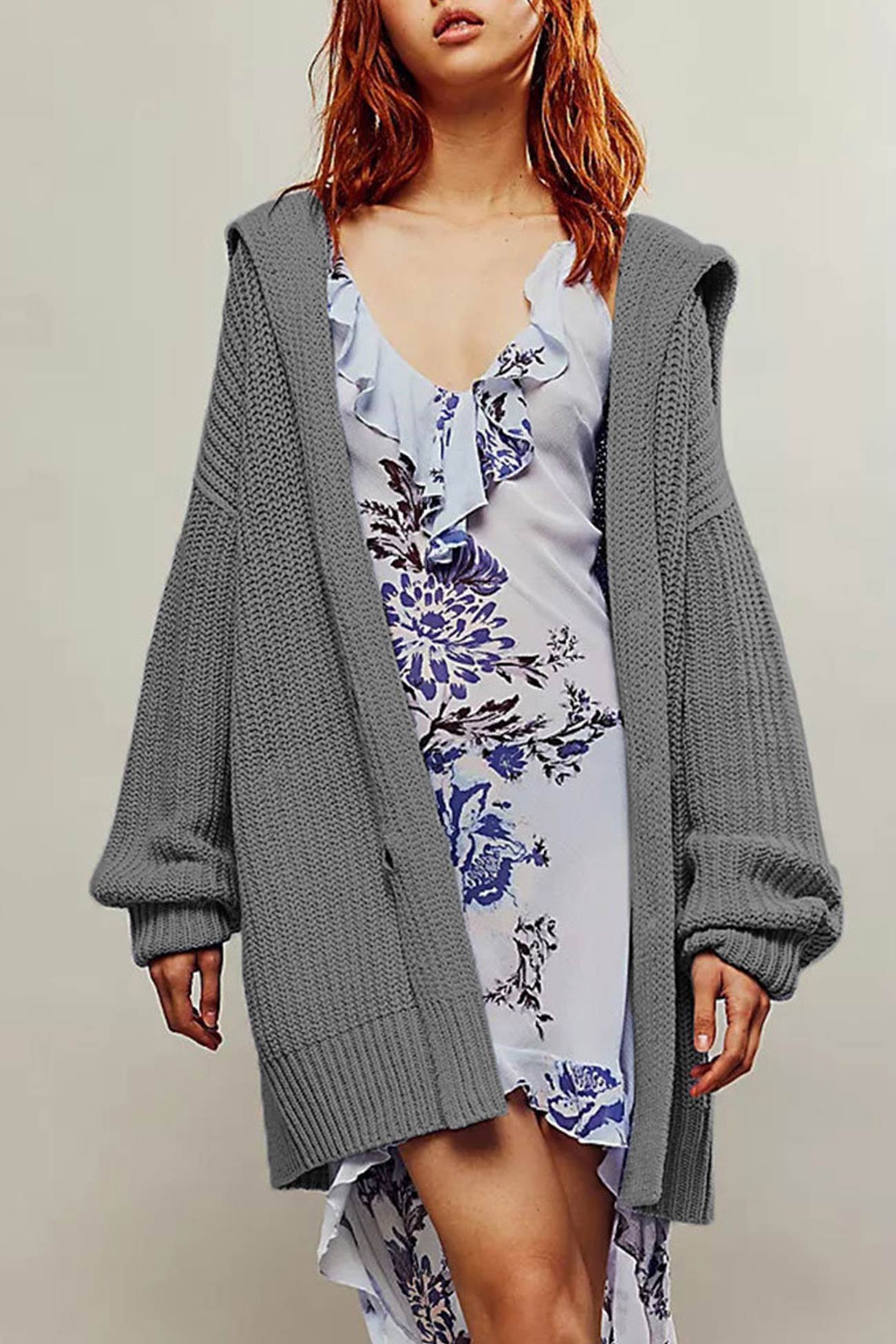 Annelies® | Mid-length cardigan with lapels and a single buckle