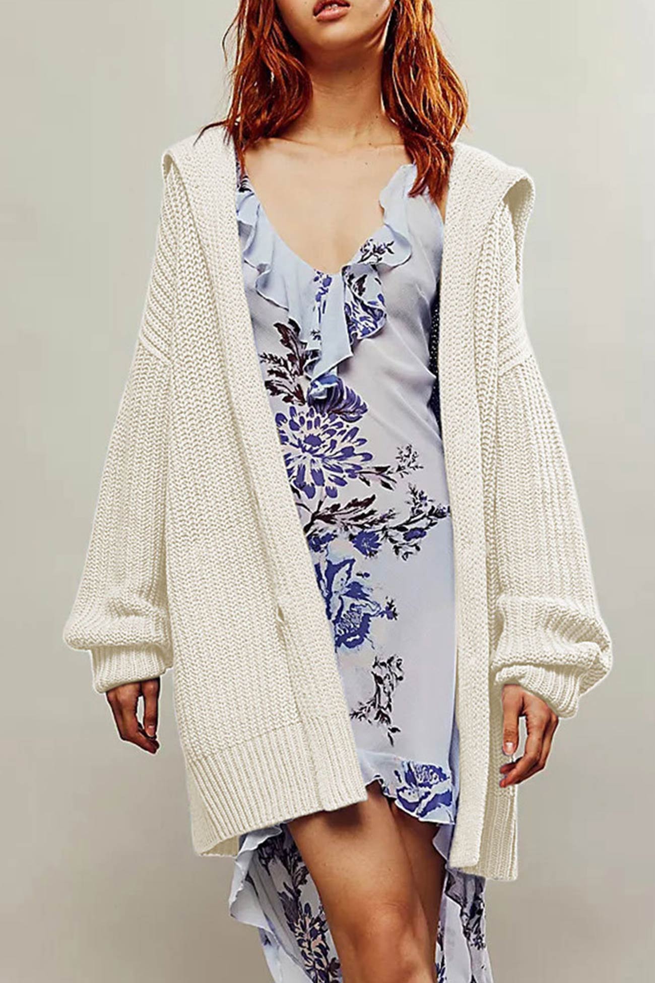 Annelies® | Mid-length cardigan with lapels and a single buckle