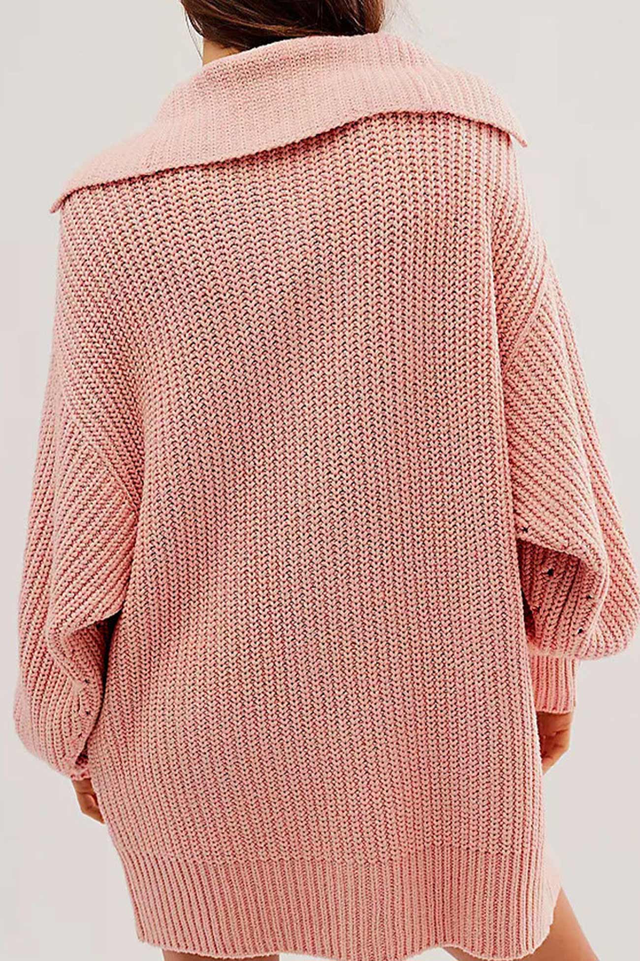 Annelies® | Mid-length cardigan with lapels and a single buckle