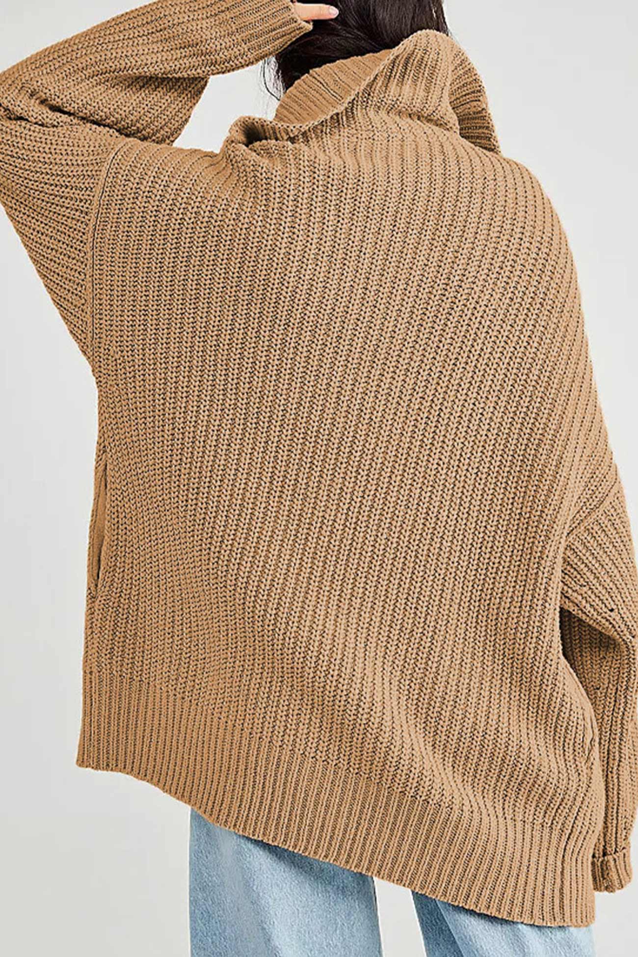 Annelies® | Mid-length cardigan with lapels and a single buckle