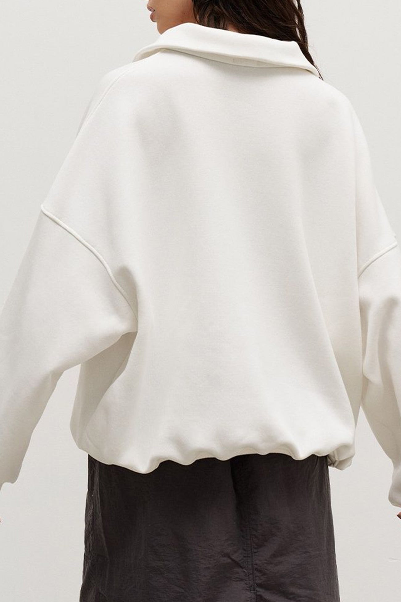 Dafne® | Lapel zip-up sweatshirt