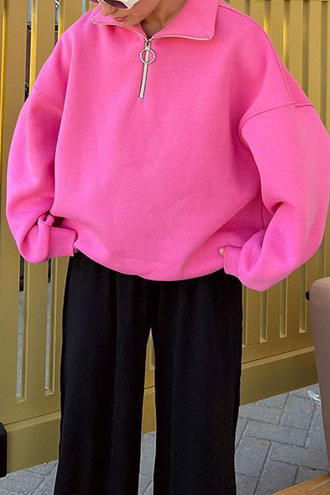 Dafne® | Lapel zip-up sweatshirt