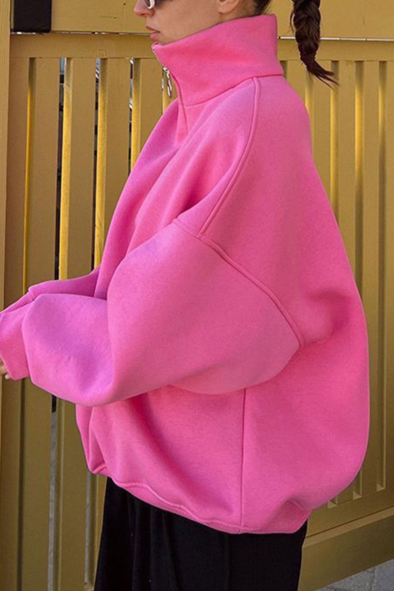 Dafne® | Lapel zip-up sweatshirt