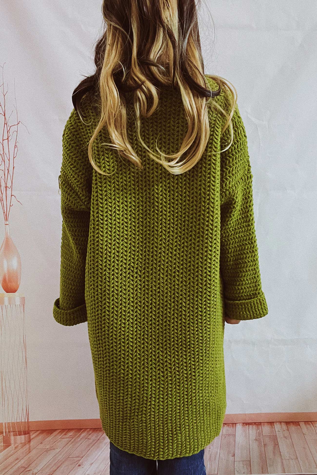 Daniela® | Large Pocket Open Front Cardigan