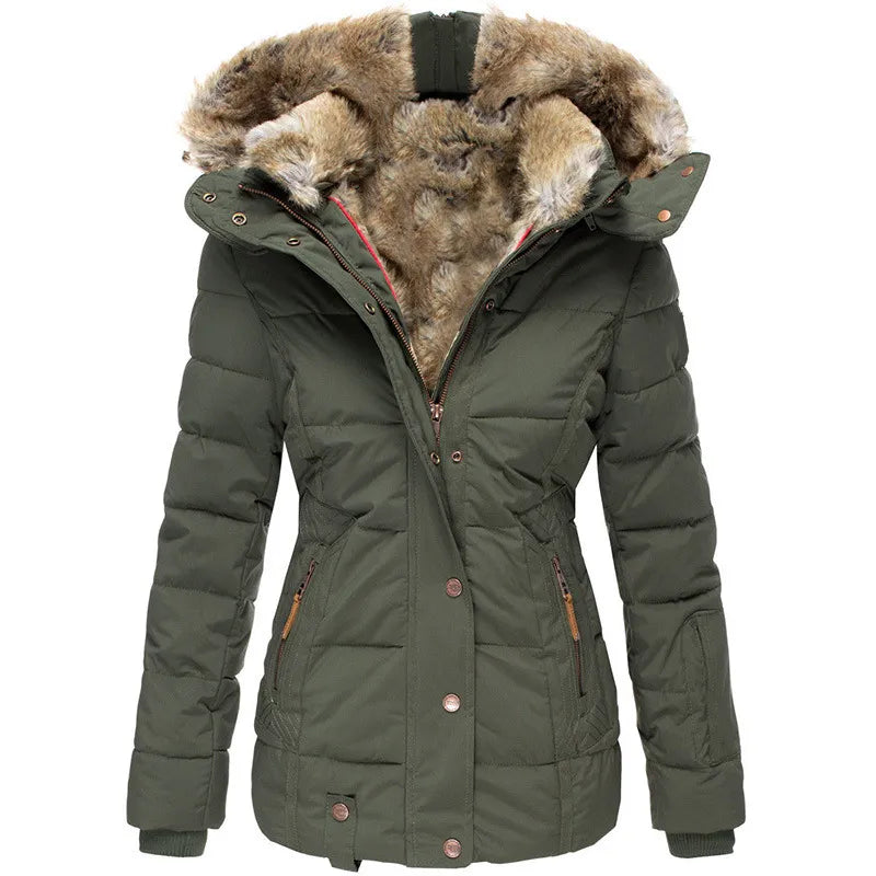 Clara® | Warm winter coat with fur lining