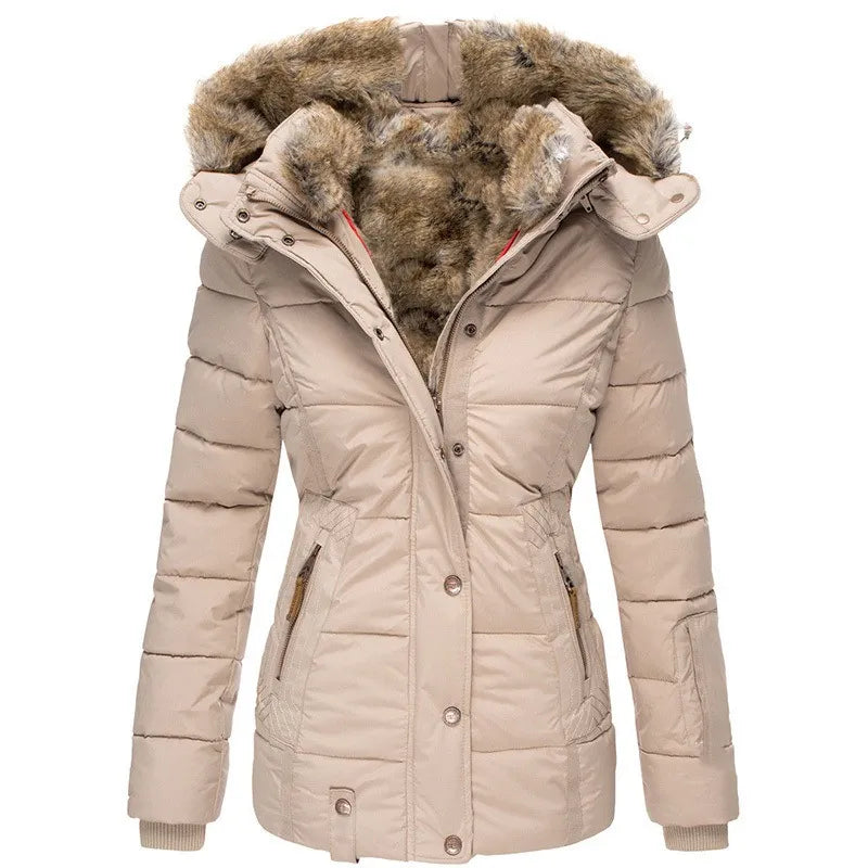Clara® | Warm winter coat with fur lining