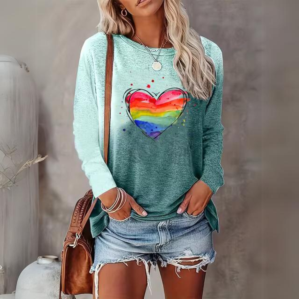 Augusta® | Casual rainbow long sleeve shirt