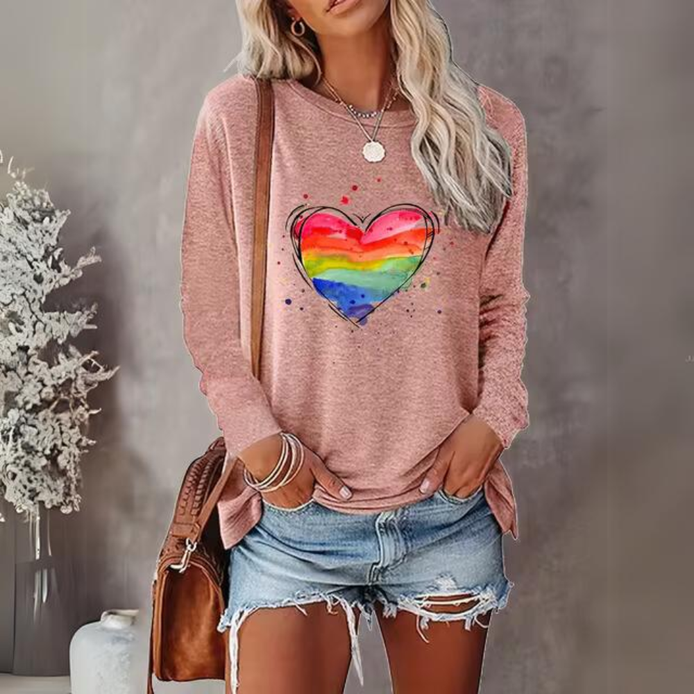 Augusta® | Casual rainbow long sleeve shirt