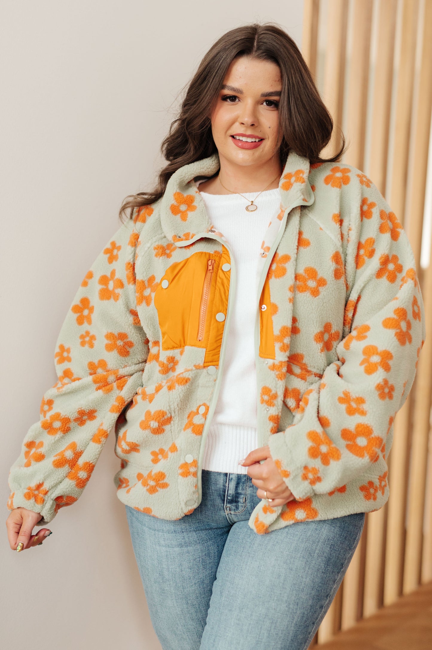 Carina® | Love It Don't Leave It floral fleece jacket