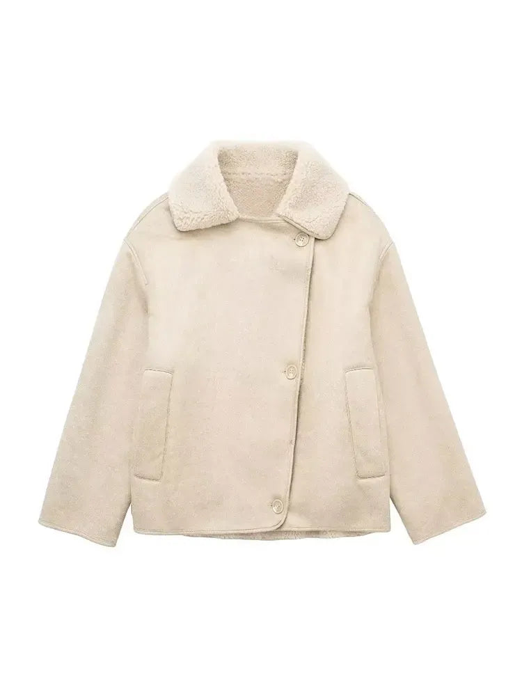 Nancy | Women's Oversized Sherpa Short Jacket