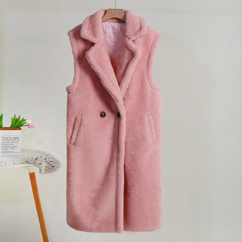 Lola | Women's Sleeveless Long Coat Vest