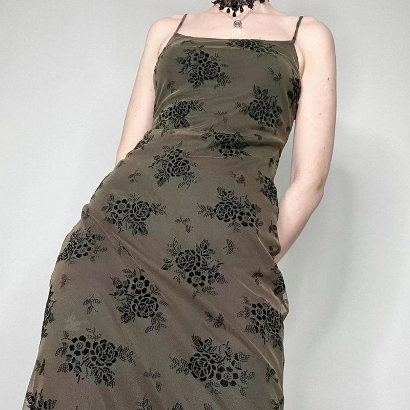 Bianca® | Vintage floral lace dress with sheer overlay