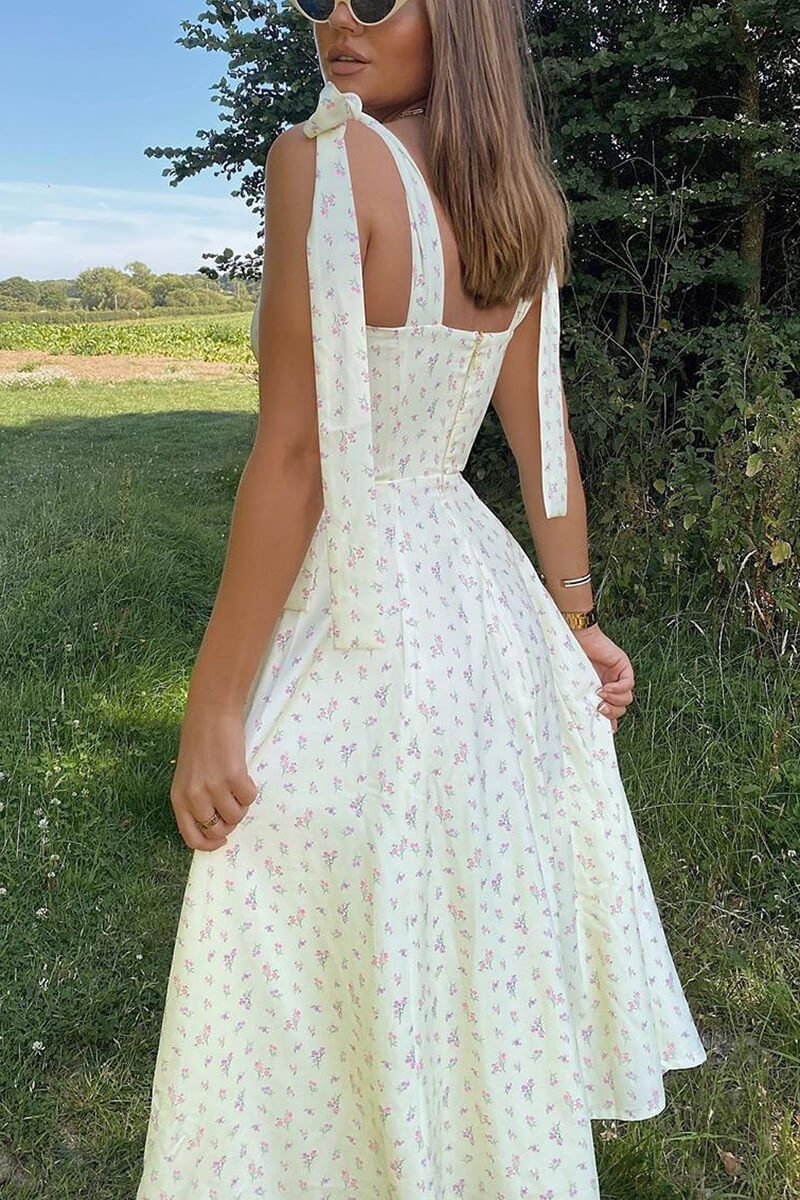 Andrea® | Pretty midi dress with straps and slit
