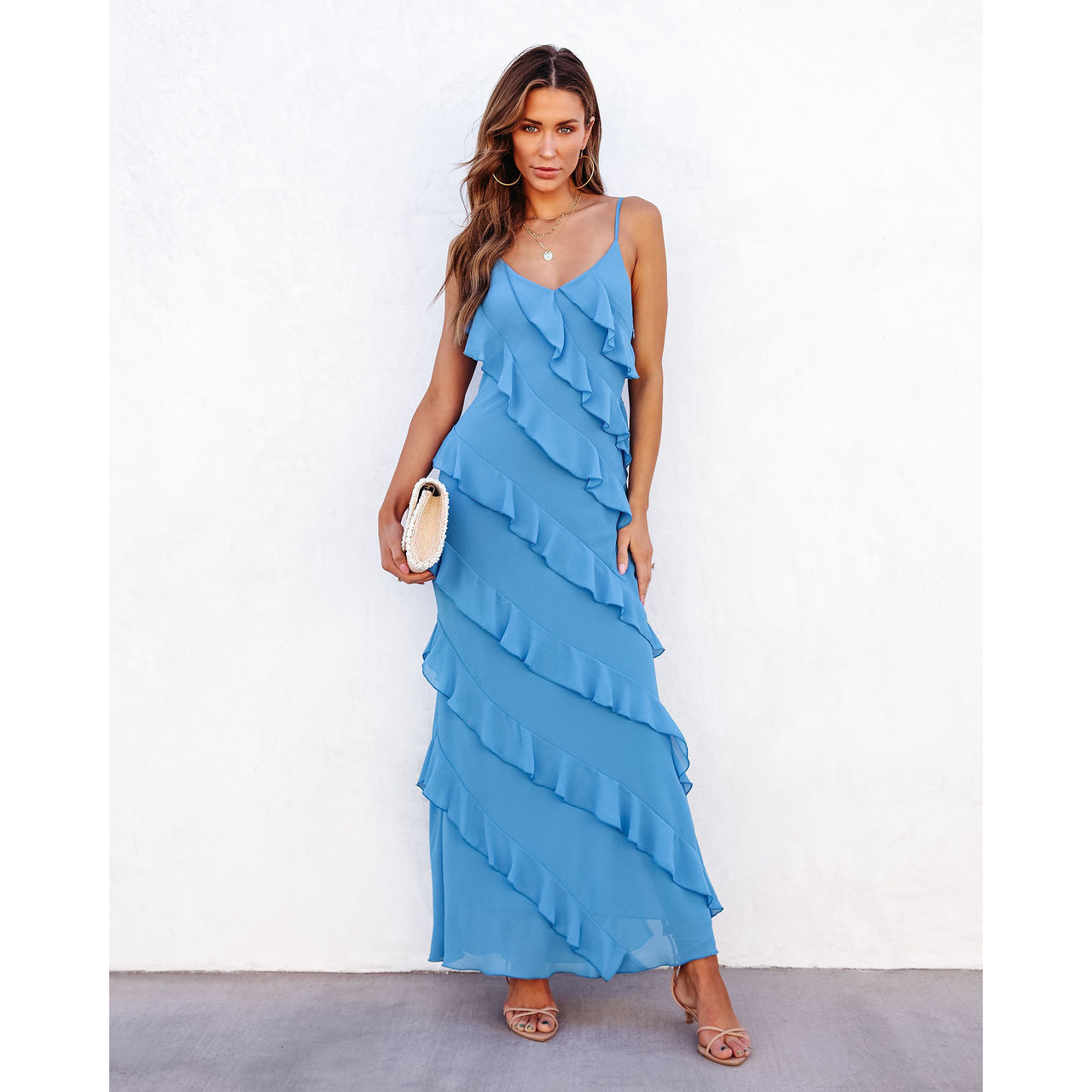 Catalina® | Elegant long dress with ruffles