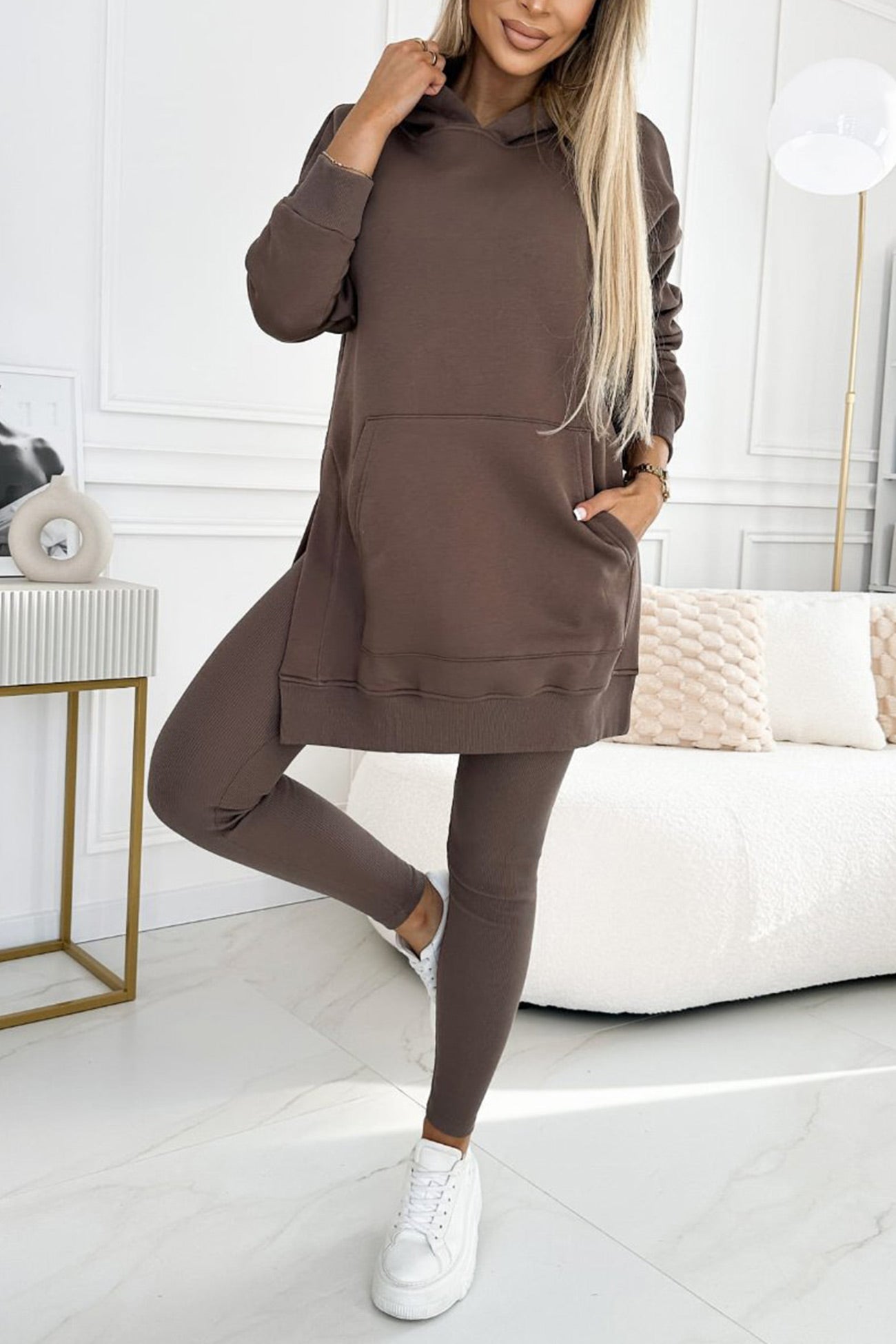 Carla® | Mid-Length Hooded Slit Leggings Suits