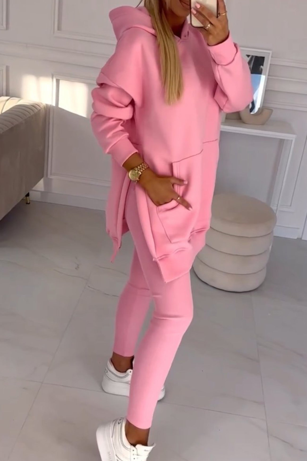 Carla® | Mid-Length Hooded Slit Leggings Suits