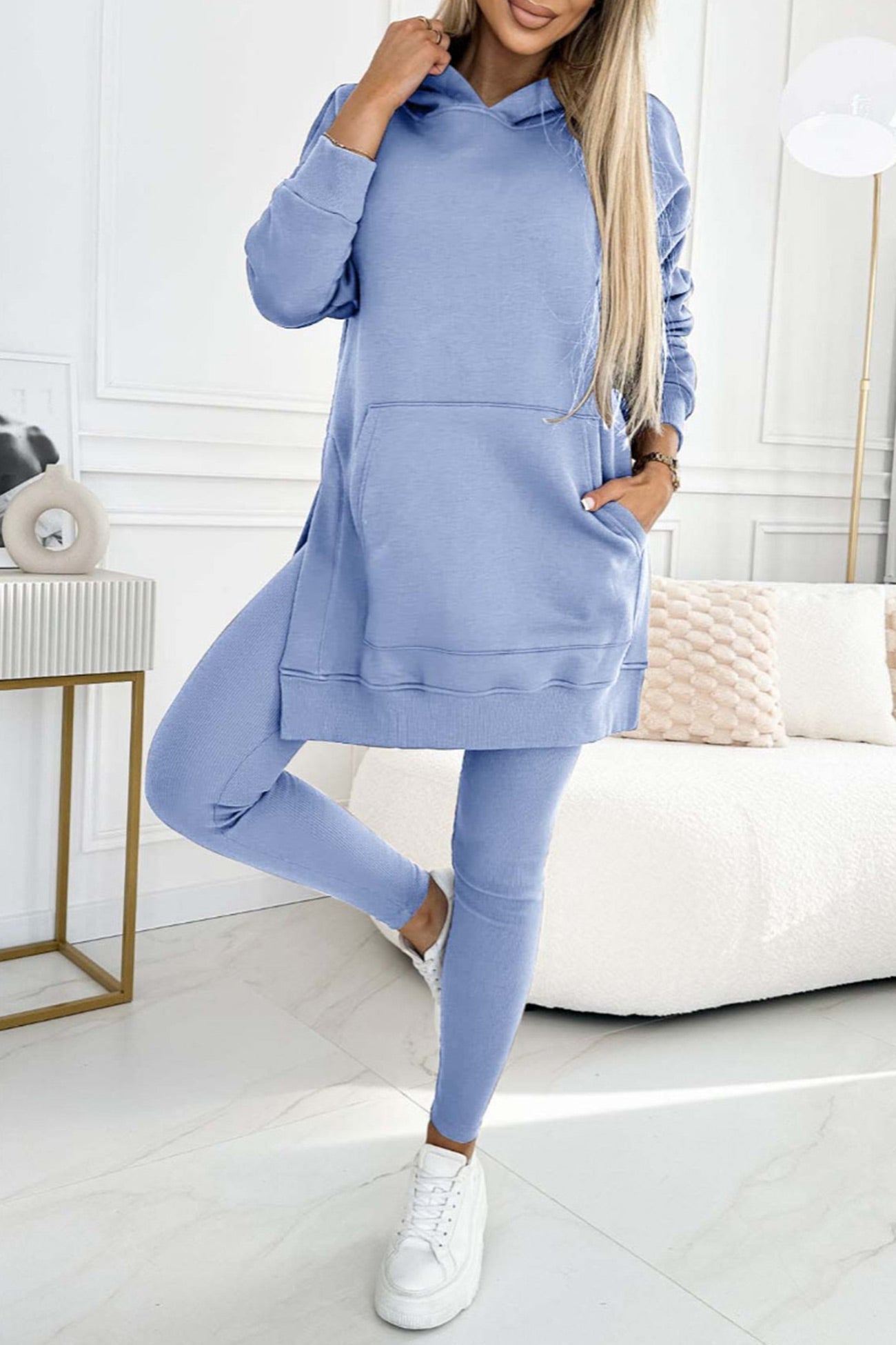 Carla® | Mid-Length Hooded Slit Leggings Suits