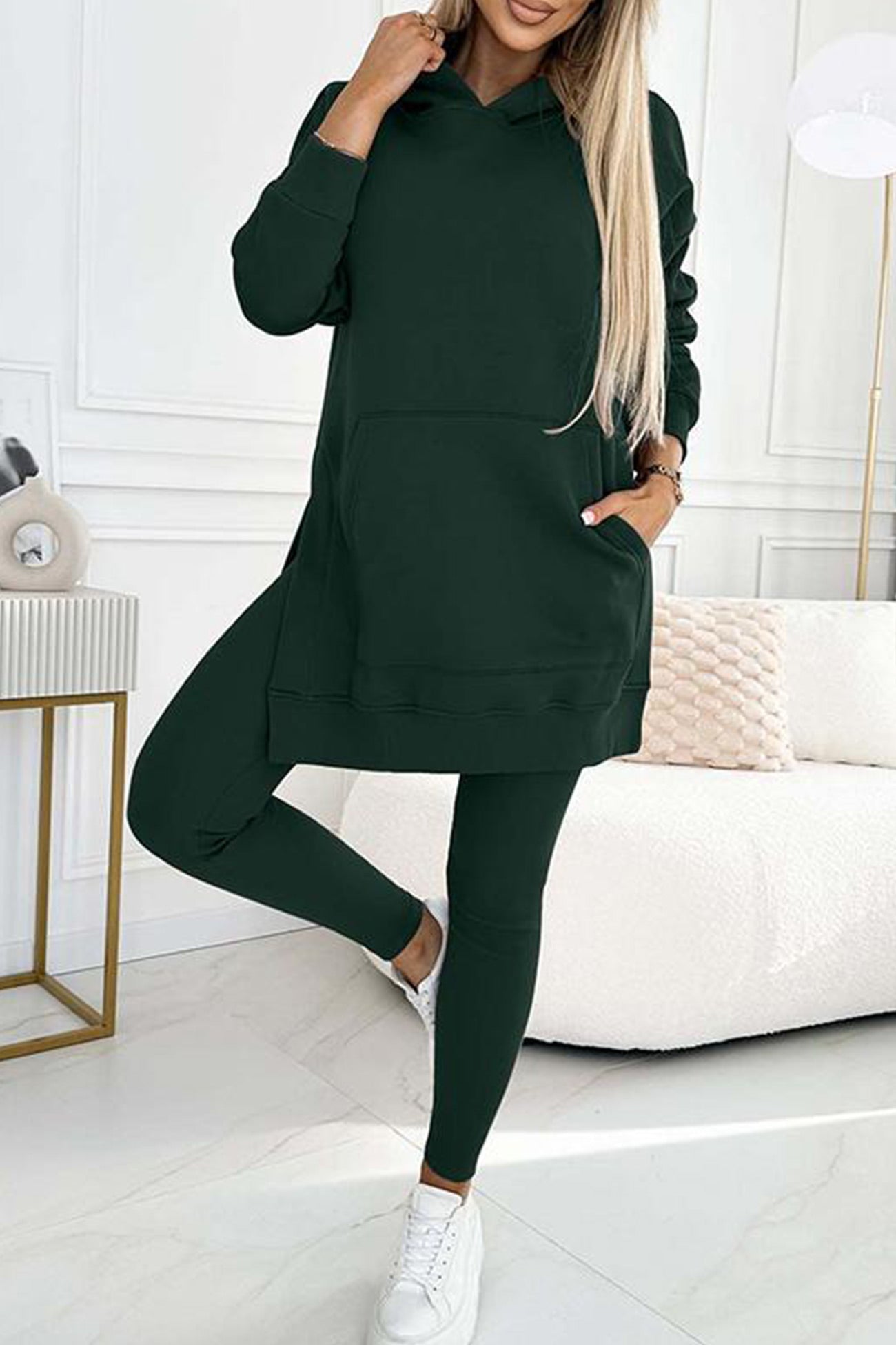 Carla® | Mid-Length Hooded Slit Leggings Suits