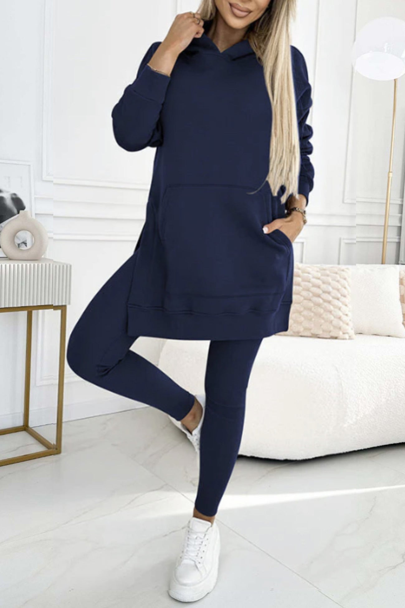 Carla® | Mid-Length Hooded Slit Leggings Suits