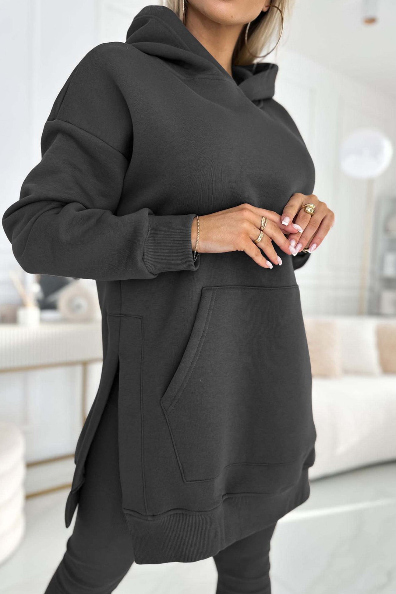 Carla® | Mid-Length Hooded Slit Leggings Suits