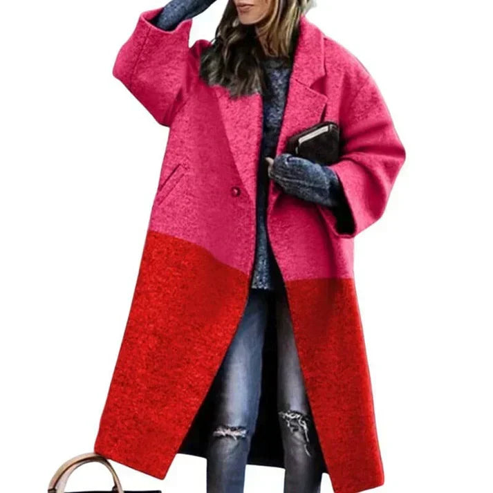 Hannah | Stylish Long Plaid Coat