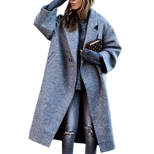 Hannah | Stylish Long Plaid Coat