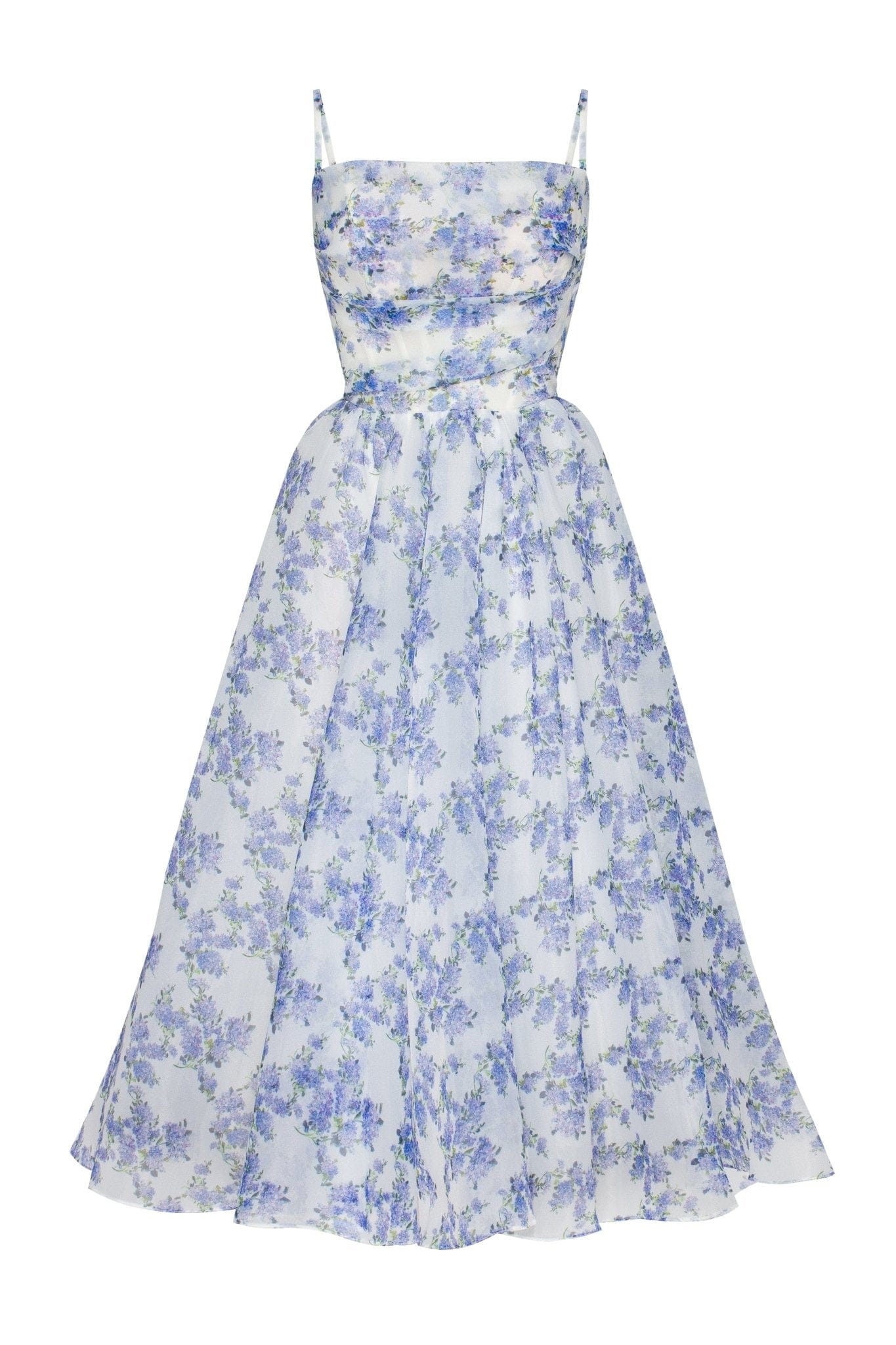 Antonia® | Blue midi dress with thin straps