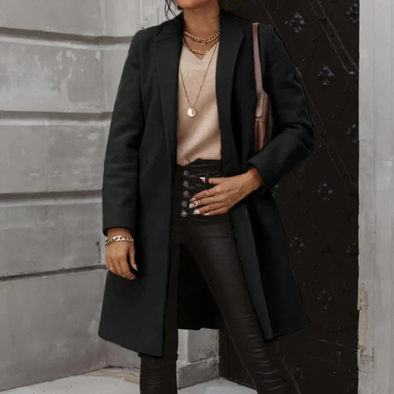 Dalia® | elegant long wool coat for winter