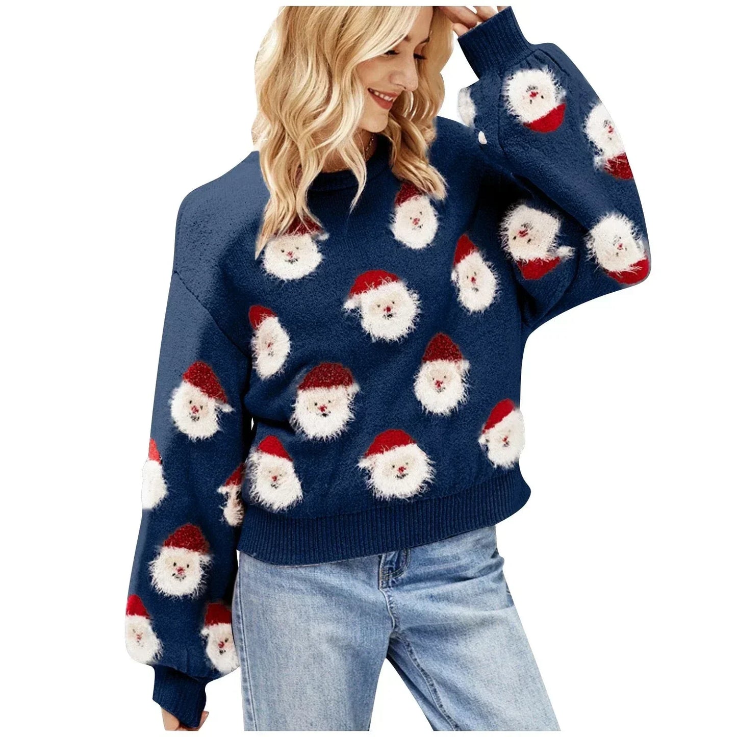 Dolores | Oversized Christmas sweater with Santa Claus motif