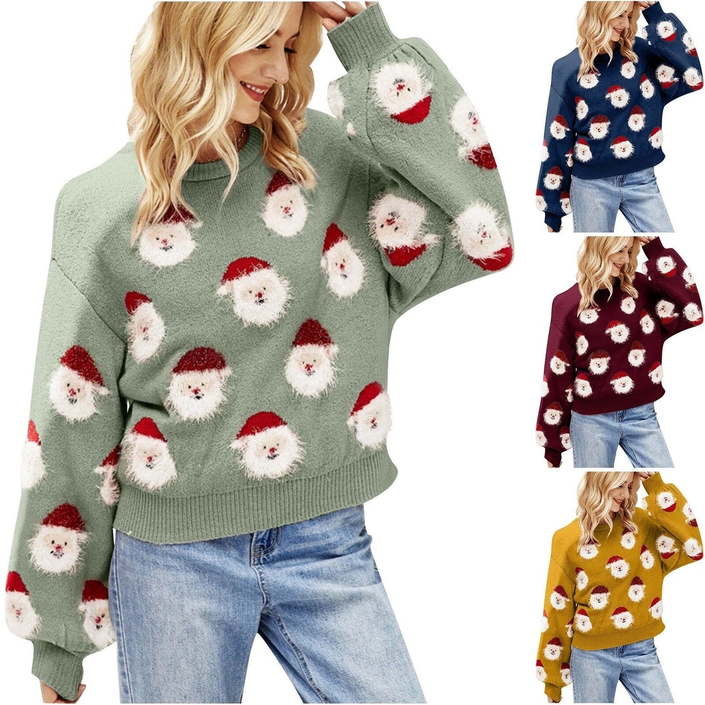 Dolores | Oversized Christmas sweater with Santa Claus motif