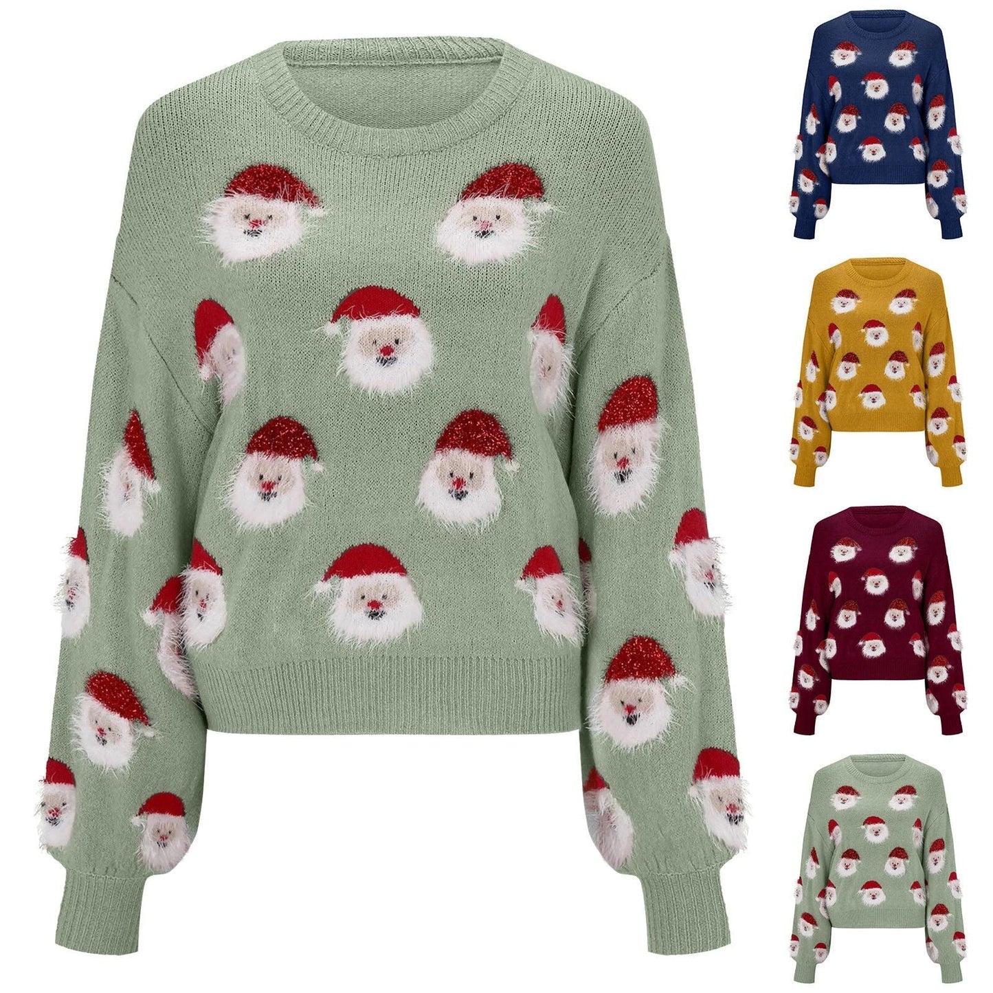 Dolores | Oversized Christmas sweater with Santa Claus motif