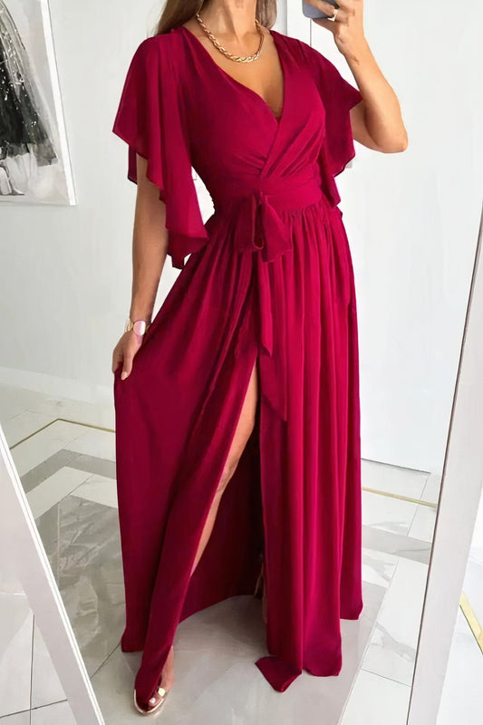 Danna® | Elegant V-Neck Dress With Slit