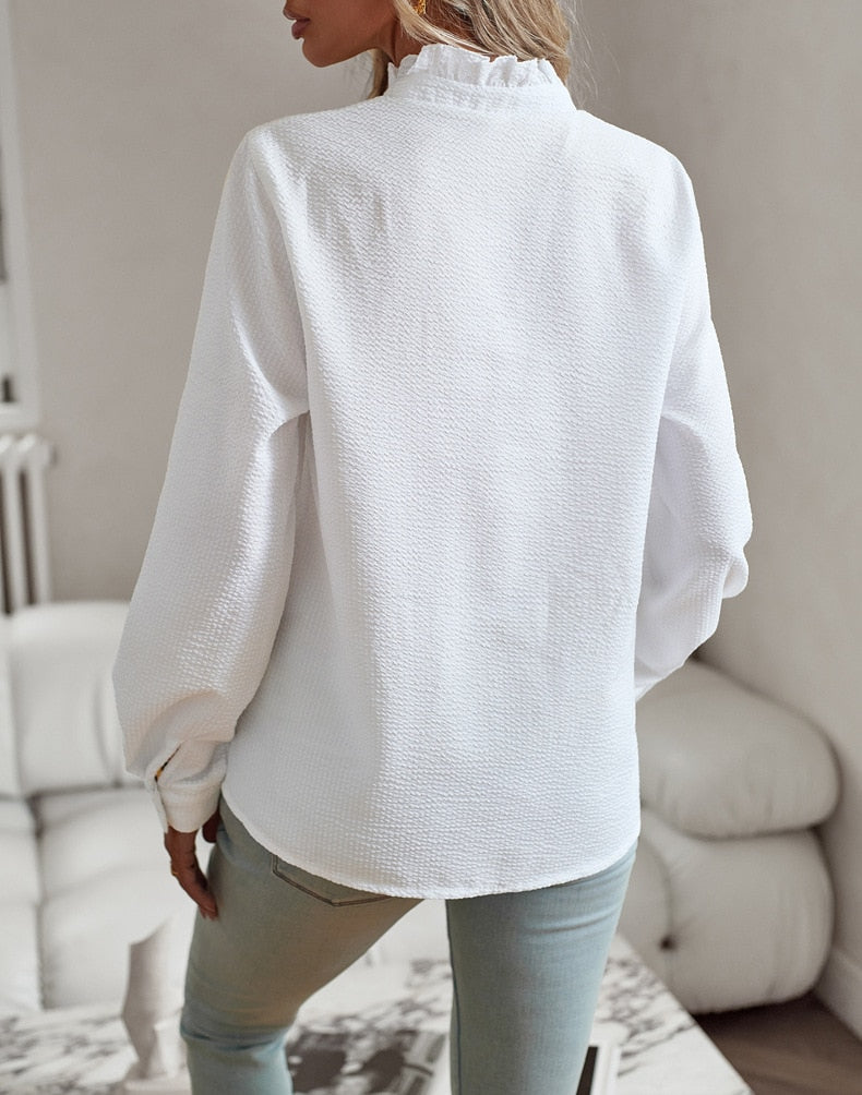 Aurora® | Casual and elegant shirt with ruffle details