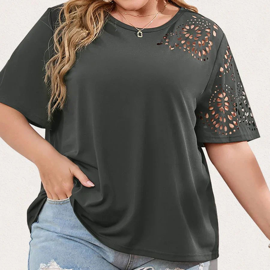 Antonia® | Chiffon Neckline T-Shirt For Women