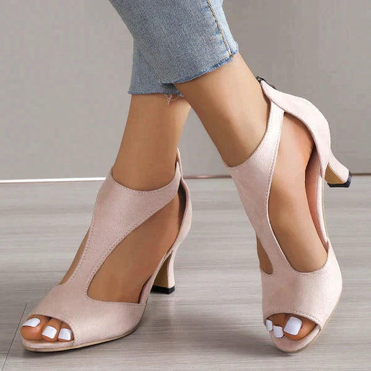 Rebecca | Elegant Peep-Toe Heels