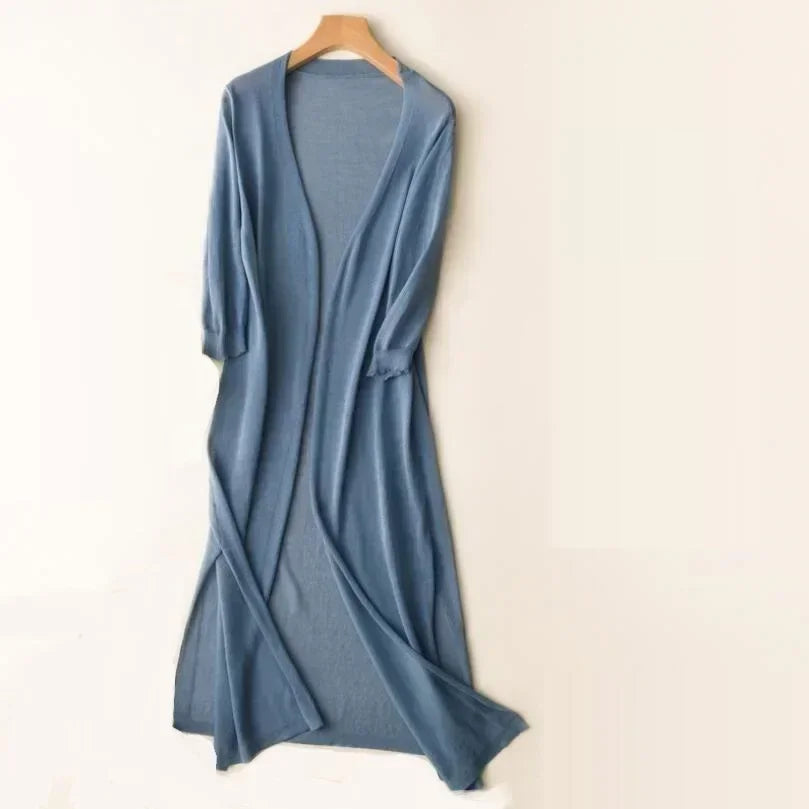 Laura | Women's Long Open Front Cardigan