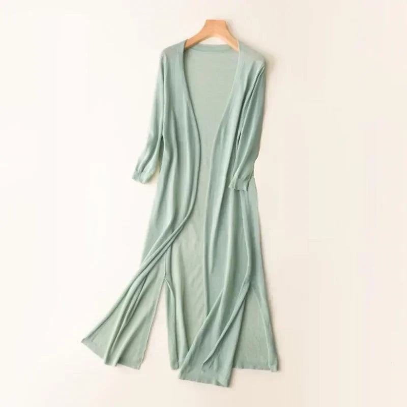 Laura | Women's Long Open Front Cardigan