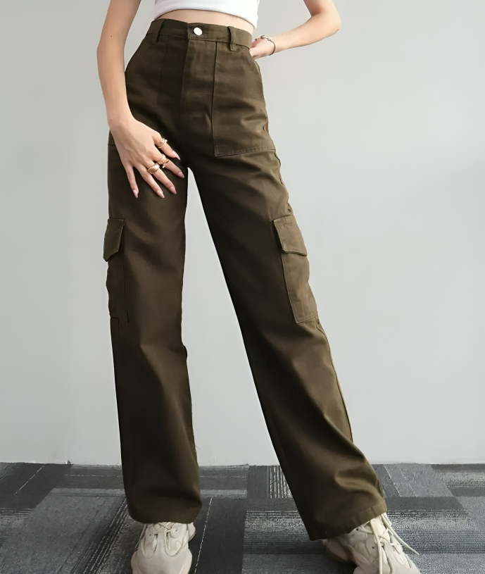 Binnie® | Cargo Pants For Women With High Waist And Wide Legs