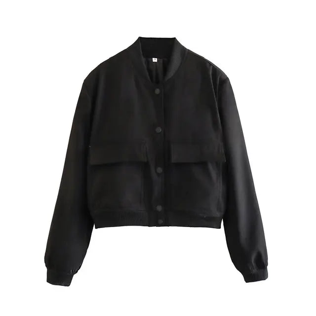 Ellen | Women's Cropped Bomber Jacket