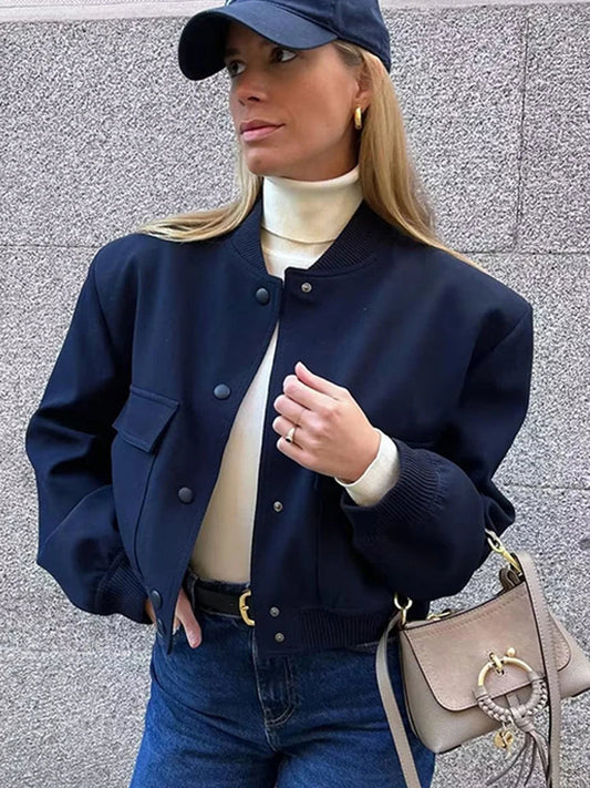 Ellen | Women's Cropped Bomber Jacket