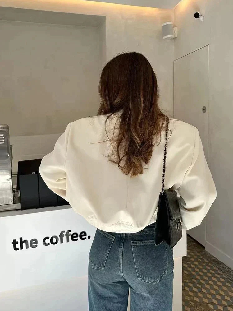 Ellen | Women's Cropped Bomber Jacket