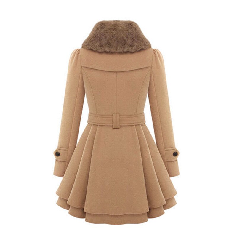 Elda | Elegant coat with fur collar for ladies
