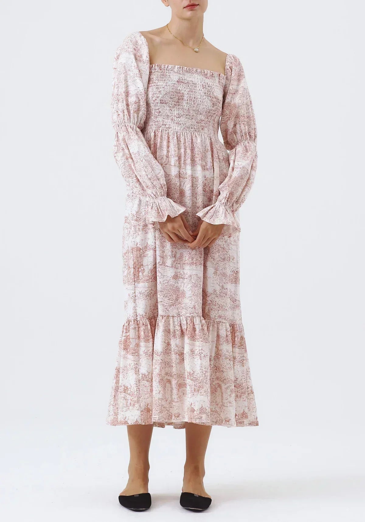 Brianna® | Chiffon dress with bell sleeves