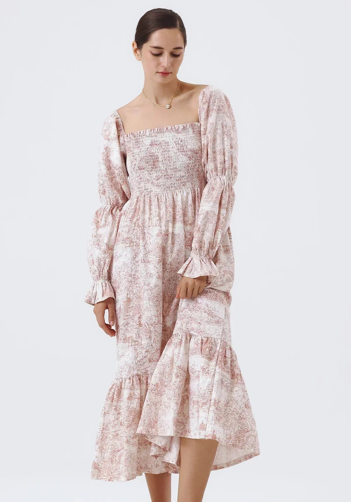 Brianna® | Chiffon dress with bell sleeves